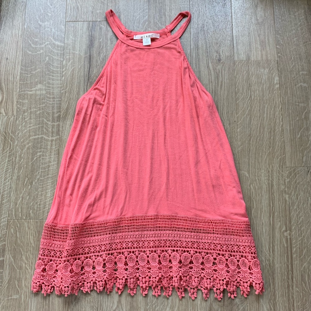 Miami Francesca’s Pink Crochet Tank Top